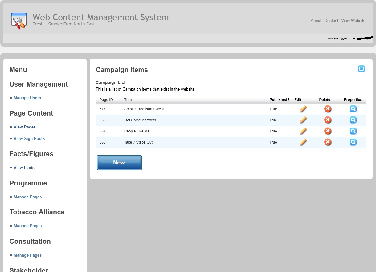 Campaign management in the Fresh CMS